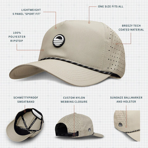 Sunday Golf Porter Lite Golf Hat - Black 2